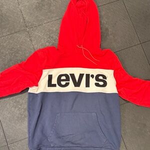 Levi's Vibrant Red and Blue Hoodie Men’s size L
